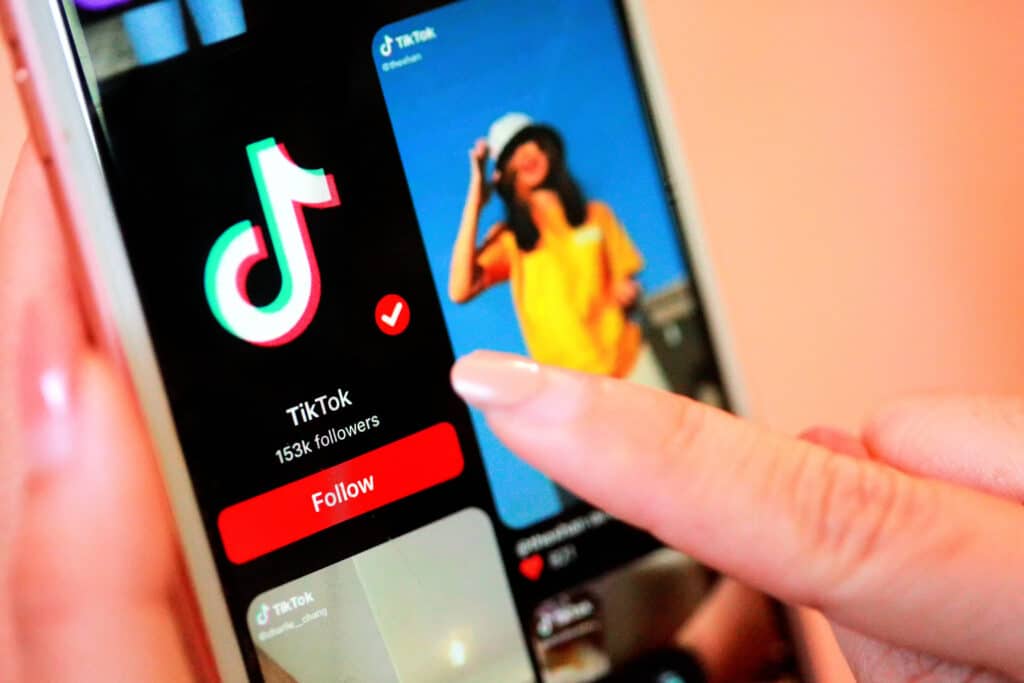 follow on tiktok app screen