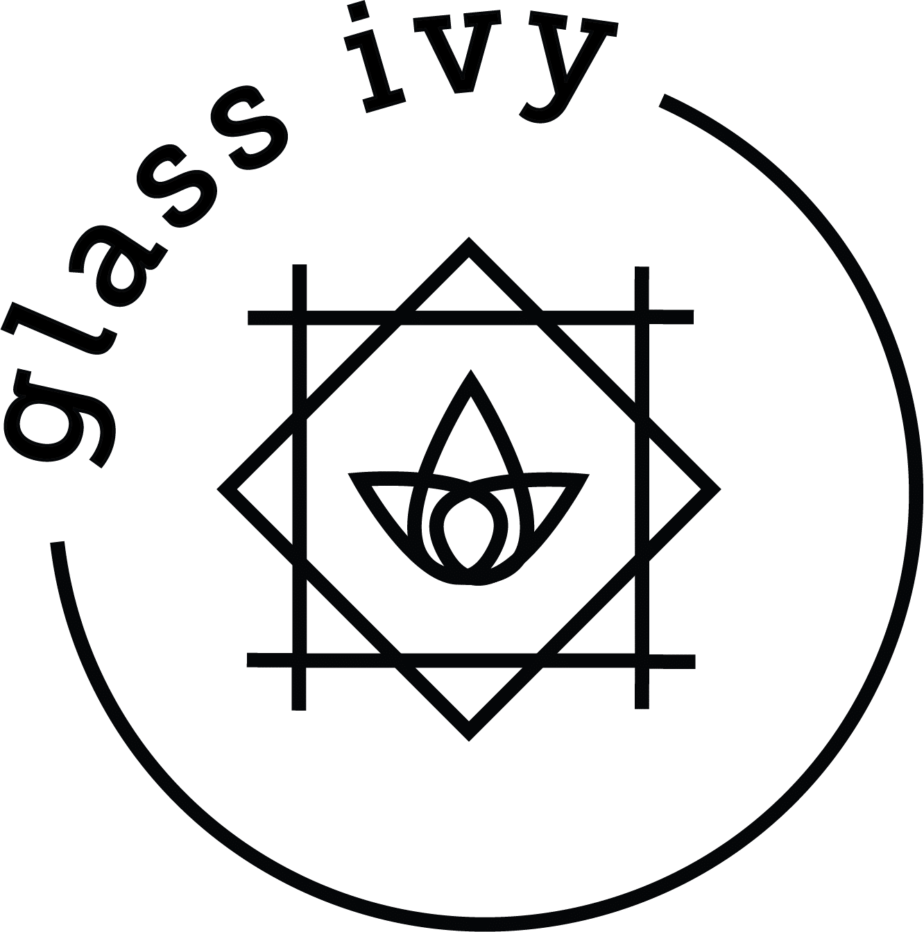 glass ivy design logo
